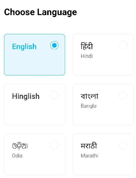 Select the Language
