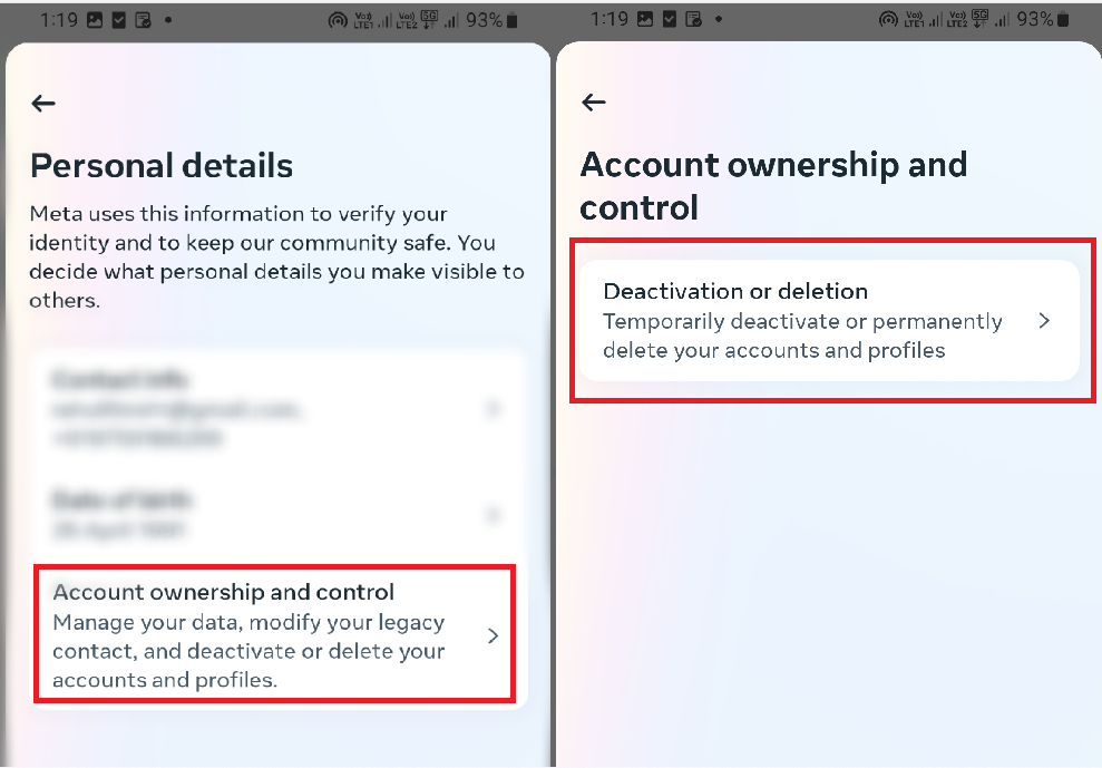 Account Ownership and Control